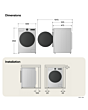 LG W2X5085TLB 8kg/5kg AI Direct Drive Washer Dryer