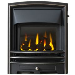The Lunar Gas Fire - Coal - Slide Control - Cast Iron Fascia