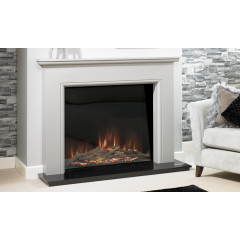 EvonicFires HALO 750 SL Halo Continental silver birch or woodland, Clear Float glass, Evoflame Effect
