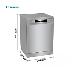 Hisense HS642D90XUK Dishwasher 14 Place Settings Steel
