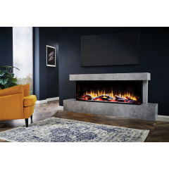 Katell CEN603 Cento Deep (Floor standing) 1500mm (59") Concrete c/w Grey sides (Smart App)