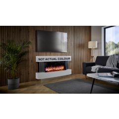 Katell VTO308F Visto Slimline (Floor standing) 1400mm (55") Smooth White c/w Walnut (Smart App)