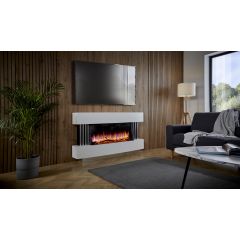 Katell VTO338F Visto Slimline (Floor standing) 1400mm (55") Smooth White c/w Silver (Smart App)