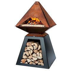 Aduro Prisma - Corten Steel Outdoor Pizza Oven - With Baking Stone Inside