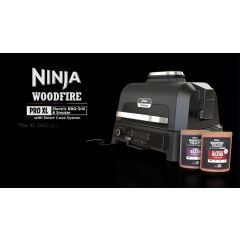 Ninja OG850UK Woodfire XL Electric BBQ Grill & Smoker - Black/Grey