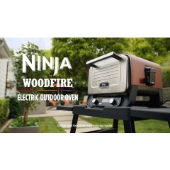 Ninja OO101UK Ninja Woodfire Outdoor Oven, Artisan Pizza Maker and BBQ Smoker - Terracotta/Steel