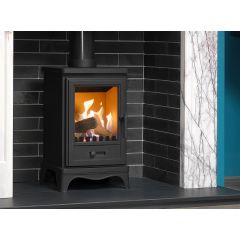 Penman Collection 7990575 Gas Bassington Compact Stove With Skirted Legs Black Ng Remote