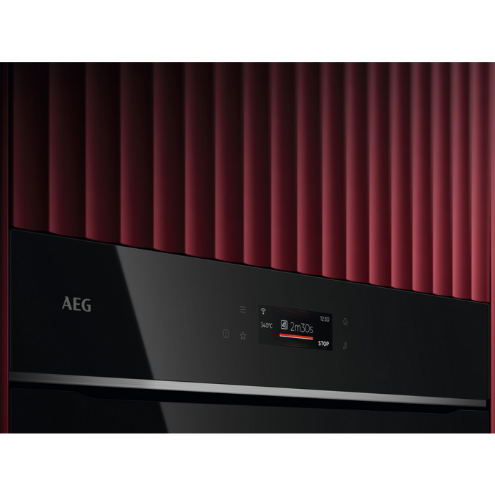AEG GX7PB63FSB 59.6cm Built-In Electric Oven Gloss Black