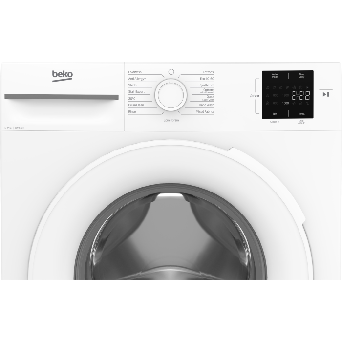 Beko BM1WU3721W  7kg 1200 Spin RecycledTub Washing Machine - White
