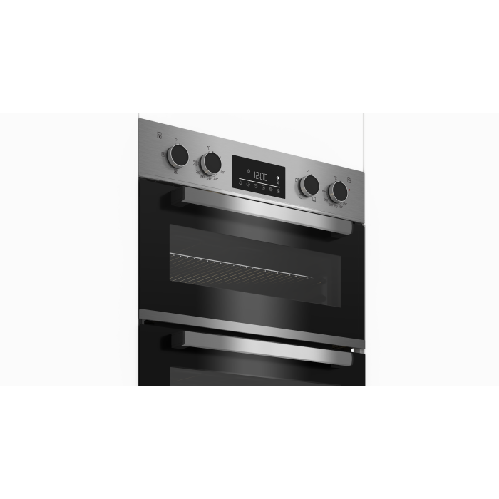 Beko CDFY22309X 60cm Built In High Specification RecycledNet Double Oven - Stainless Steel