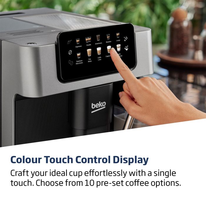 Beko CEG7304X Bean to Cup Fully Automatic Espresso Machine with Integrated Milk Jug - Silver