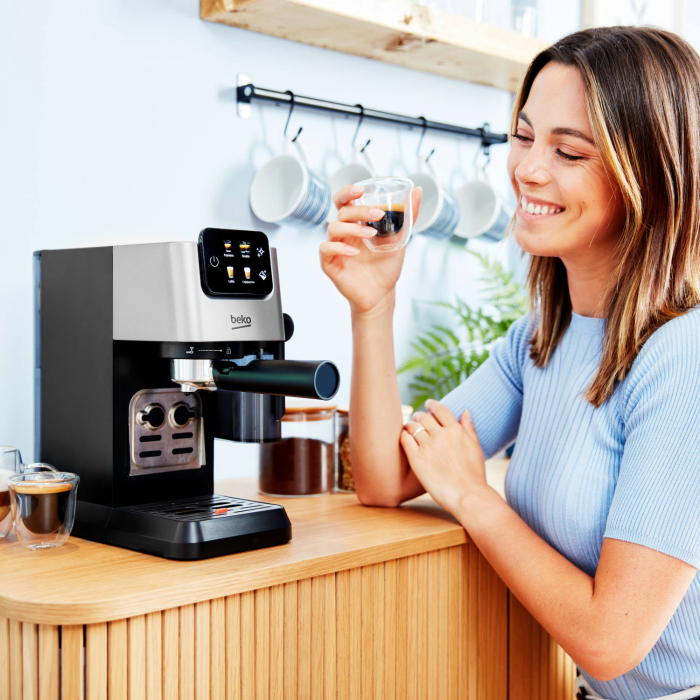 Beko CEP5304X CaffeExperto CEP5302B Manual Espresso with Steam Wand - Black