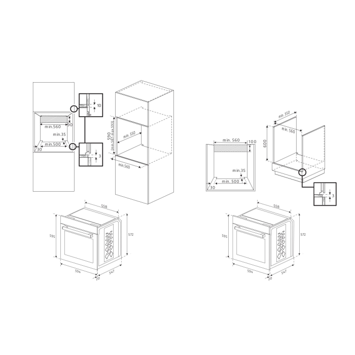 Beko CIFY81X AeroPerfect CIFY81X 60cm Built in RecycledNet Single Fan Oven - Stainless Steel