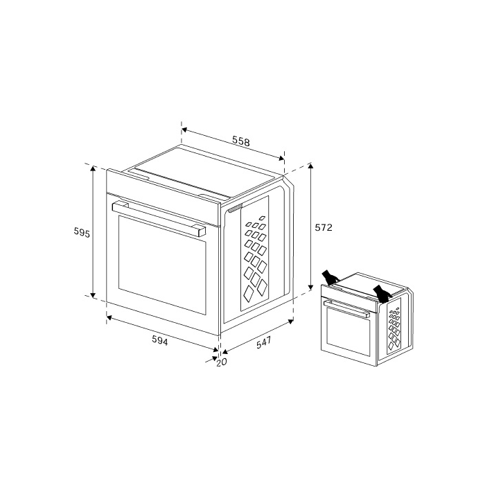 Beko CIMY91X AeroPerfect CIMY91X 60cm Built In Single Multi - function Oven - Stainless Steel