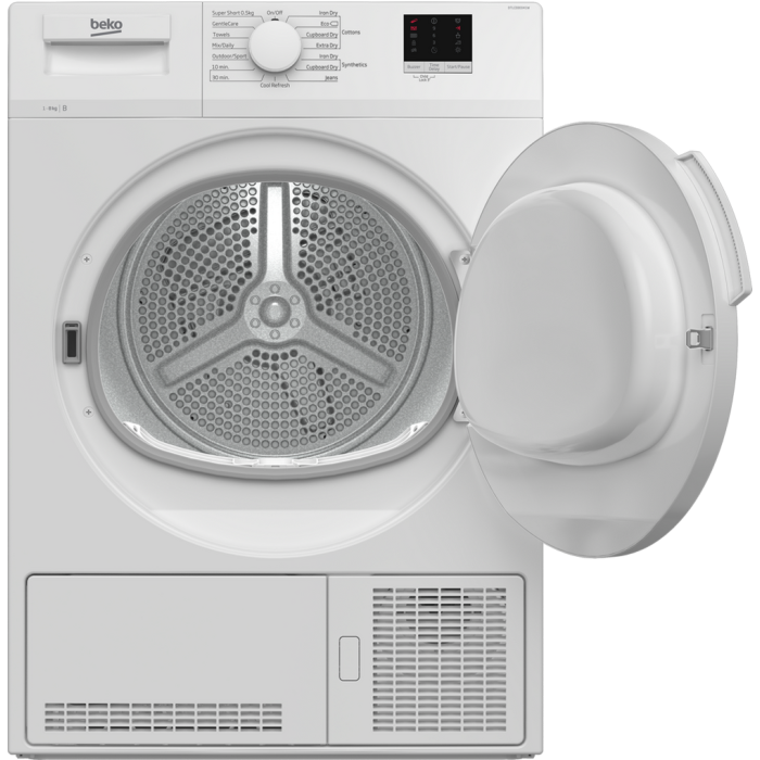 Beko DTLCE80041W 8kg Condenser Tumble Dryer - White