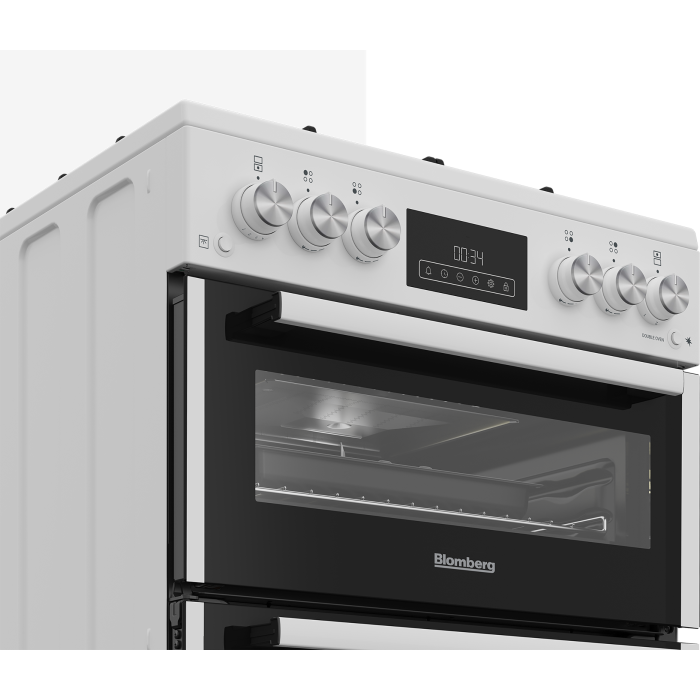 Blomberg GGRN655W 60cm Double Oven Gas Cooker with Gas Hob - White
