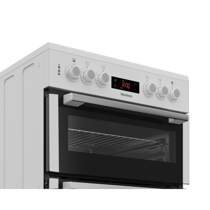 Blomberg HKN65W 60cm Electric Double Oven with Ceramic Hob - White