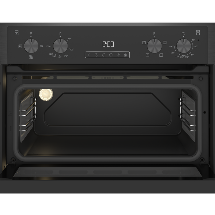 Blomberg RODN9202DX 59.4cm Built In Electric Double Oven - Dark Steel