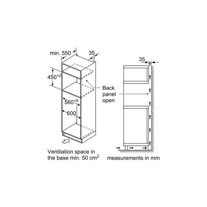 Bosch CMA583MS0B Series 4 Built-In Combination Microwave