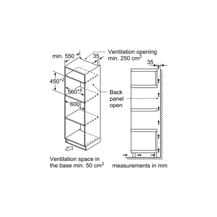 Bosch CMA583MS0B Series 4 Built-In Combination Microwave