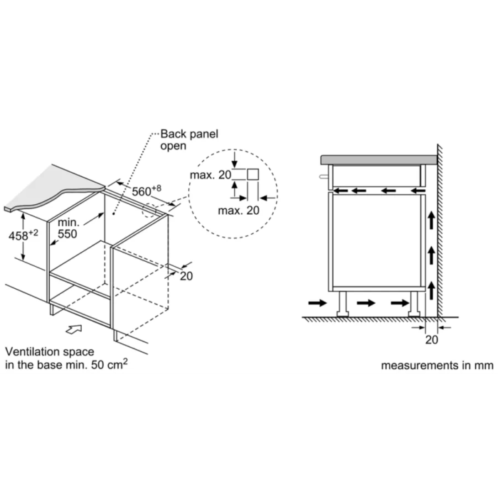 Bosch CMA583MS0B Series 4 Built-In Combination Microwave