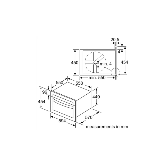 Bosch CMA583MS0B Series 4 Built-In Combination Microwave