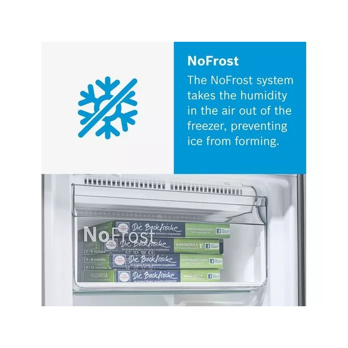 Bosch KGN34NLEAG 60cm 50/50 No Frost Fridge Freezer - Silver