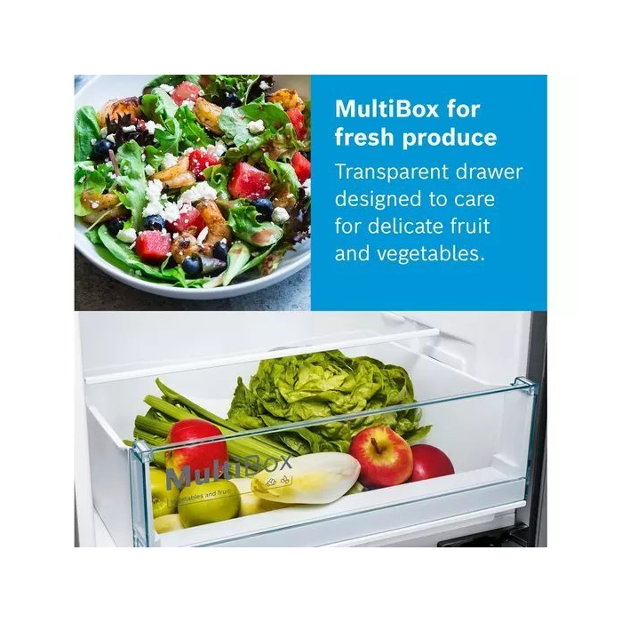 Bosch KGN34NLEAG 60cm 50/50 No Frost Fridge Freezer - Silver