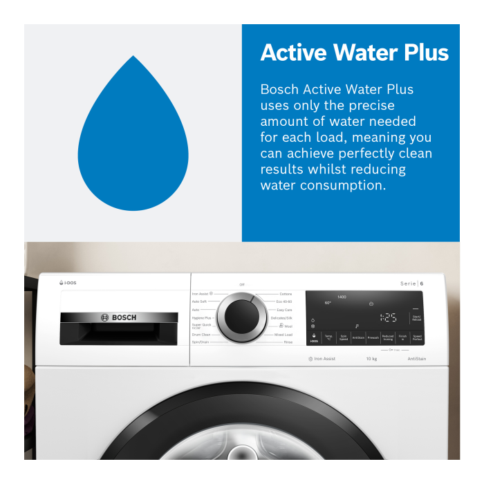 Bosch WGE03408GB 8kg 1400 Spin Washing Machine - White