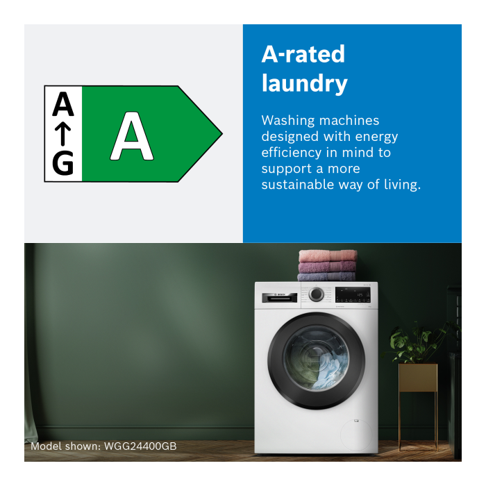 Bosch WGE03408GB 8kg 1400 Spin Washing Machine - White