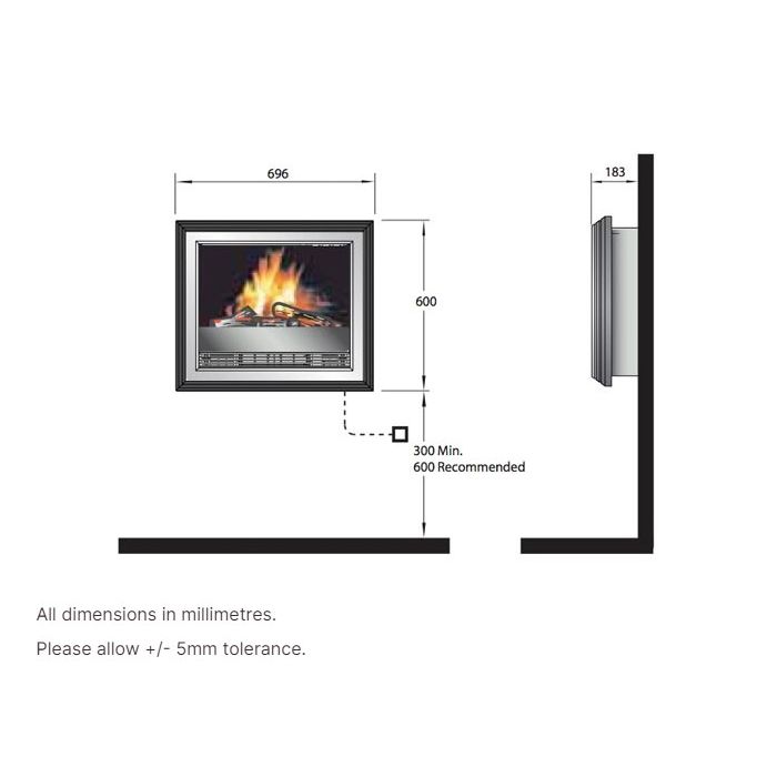 Dimplex BCH20E Dimplex Wall Mounted Bach