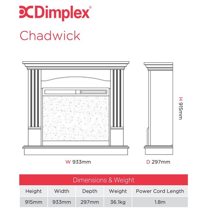 Dimplex CDW15XHD Chadwick Optiflame Suite