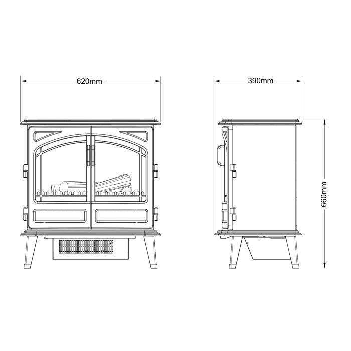 Dimplex FOR20 Dimplex Fortrose Optimyst Electric Stove