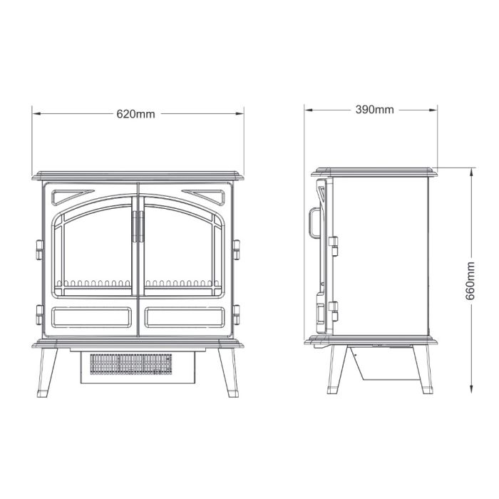 Dimplex LEC20 Dimplex Leckford Optiflame Electric Stove