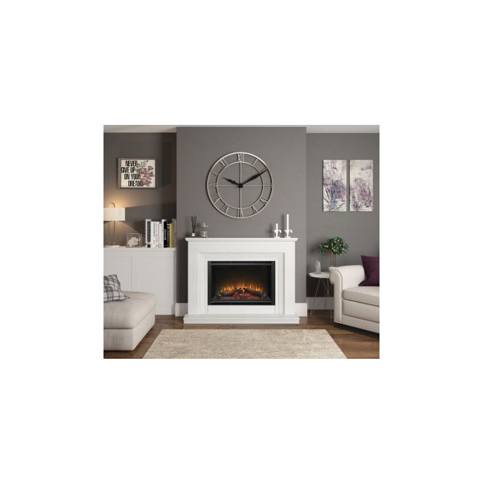 Elgin + Hall 52inch Cassius Electric Marble Suite in White + Grey