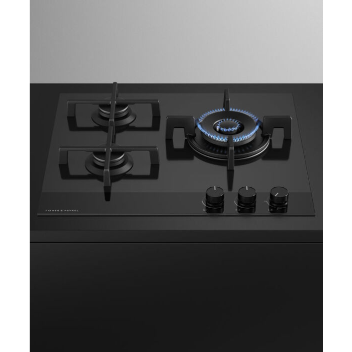 60cm Black Glass Gas Hob by Fisher & Paykel CG603DNGGB4