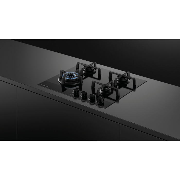 Fisher & Paykel 60cm Black Glass Gas Hob Overview