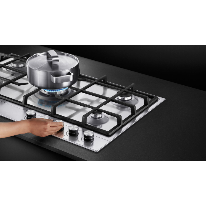 Fisher & Paykel 60cm Gas Hob with 4 Burners in Steel