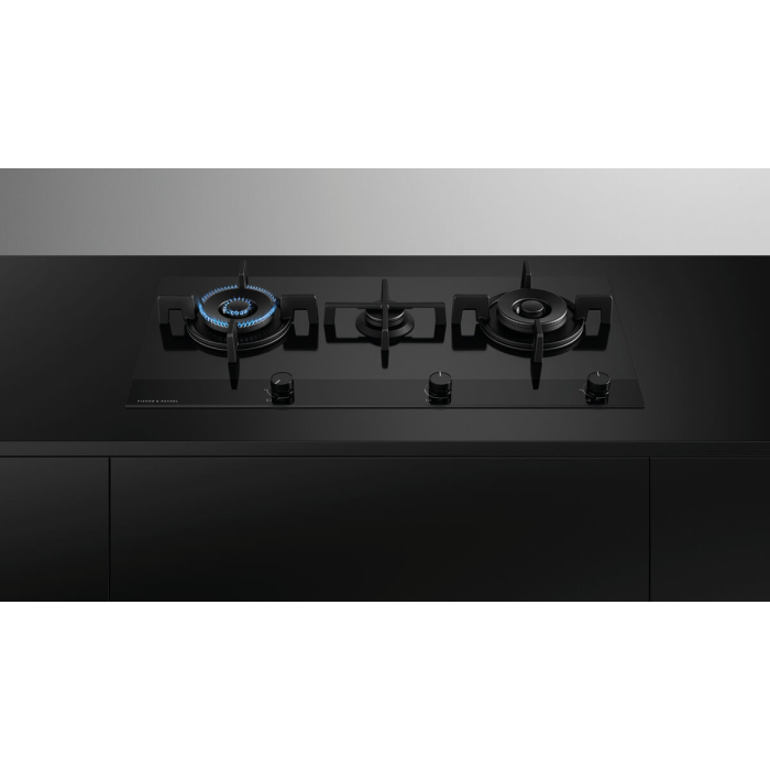 Fisher & Paykel CG903DLPGB4 90cm Gas Hob - Black Glass
