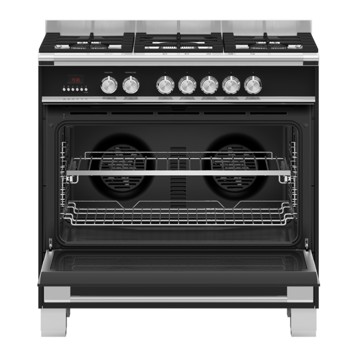 Fisher & Paykel 90cm Dual Fuel Cooker in Black Finish