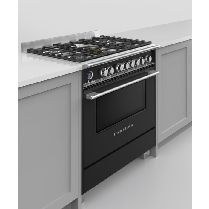 Fisher & Paykel 90cm Dual Fuel Cooker in Black Finish
