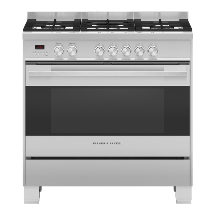 Fisher & Paykel 90cm Dual Fuel Cooker with 5 Burners