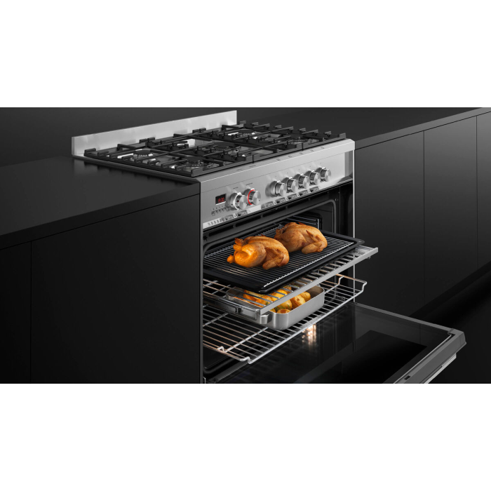 Fisher & Paykel 90cm Dual Fuel Cooker with 5 Burners