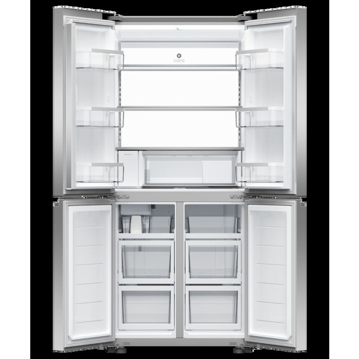 F&P RF500QNUX1 79cm Quad Door Frost Free Fridge Freezer - Stainless Steel