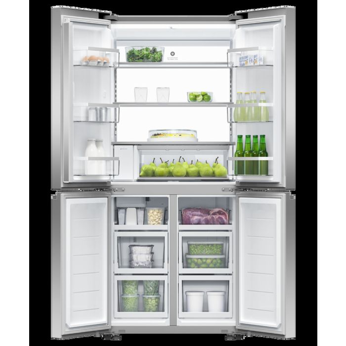 F&P RF500QNUX1 79cm Quad Door Frost Free Fridge Freezer - Stainless Steel