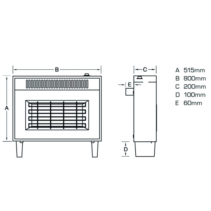 Flavel Misermatic Natural Gas Electric Top Control Light Oak