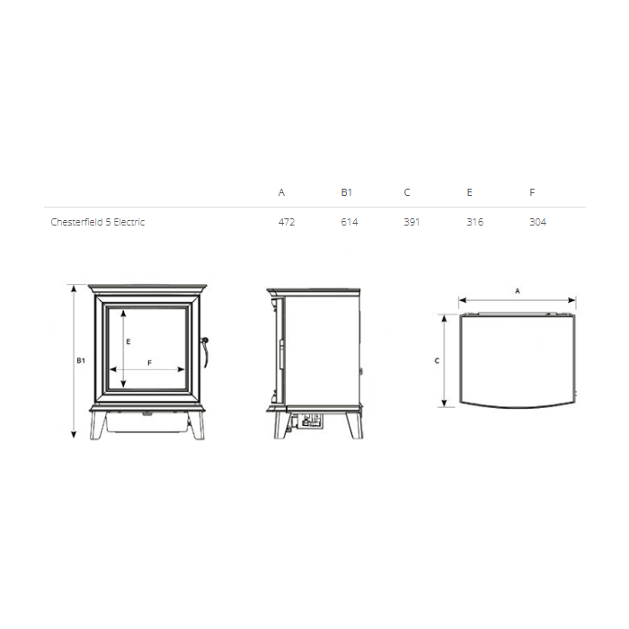 Gazco 605-850 Chesterfield 5 Electric Stove