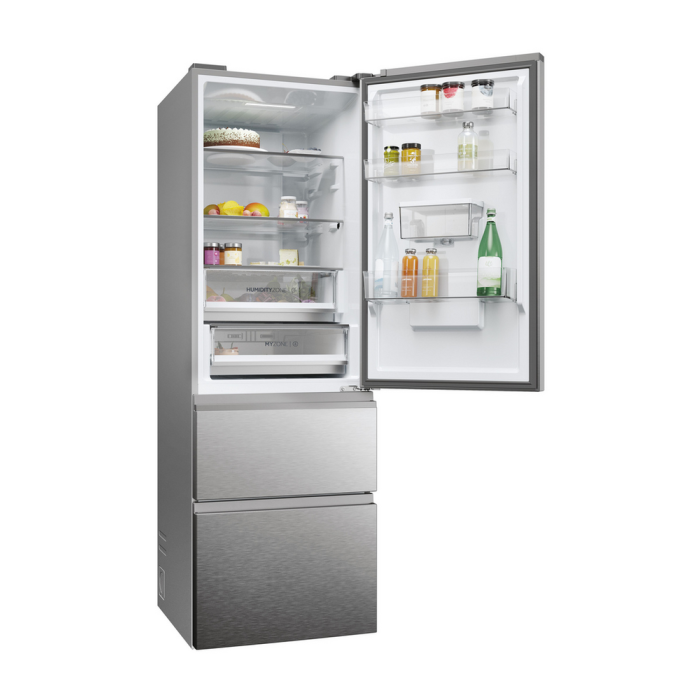 Haier HTW5618EWMG 60/40 Silver Fridge Freezer