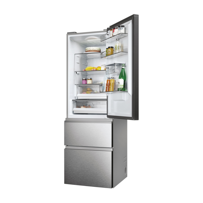 Haier HTW5618EWMG 60/40 Silver Fridge Freezer