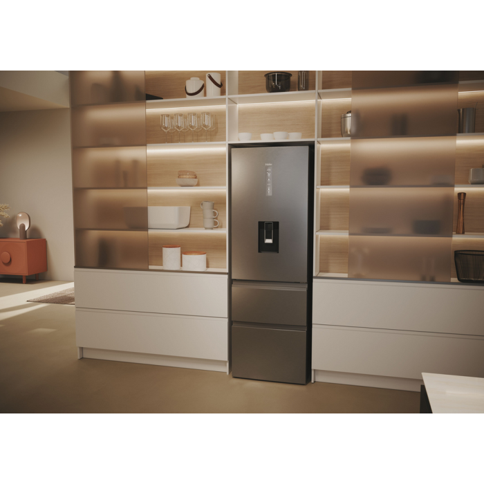 Haier HTW5618EWMG 60/40 Silver Fridge Freezer